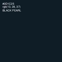 #0D1C25 - Black Pearl Color Image